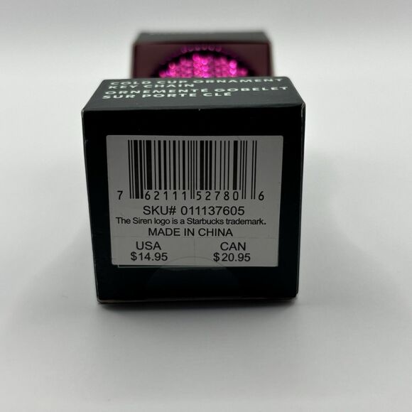 Starbucks 2022 Mini Christmas Studded Tumbler Ornaments Key Chain PINK - Picture 5 of 5